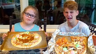 Pizza Challenge REMATCH MattyBRaps vs Sarah Grace [upl. by Enineg]