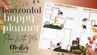 Happy Planner Horizontal Plan With Me Creating A Woodland Scene [upl. by Mariken]