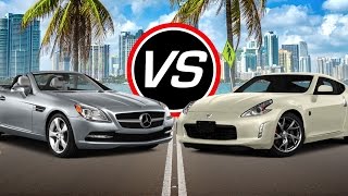 2016 MercedesBenz SLK350 vs Nissan 370Z  Spec Comparison [upl. by Raffin364]