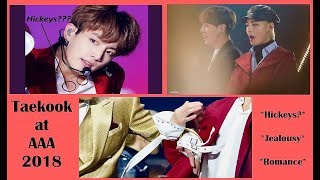 Taekook at AAA 2018  Jealousy  Hickeys on Jungkook´s neck  Romantic moments  analysis [upl. by Dav]