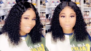 Slaying junoda kinky curly lace closure wig junodahair sexyosas humanhairwig [upl. by Aurelie]