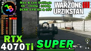 Call of Duty WARZONE 3 Urzikstan  RTX 4070 Ti Super  5800X3D  4K 1440p 1080p  Max amp Low Settings [upl. by Htrow]