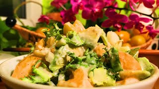 Avocado Tomato Frisée Salad with Garlic Cashew Dressing  Take 3 [upl. by Neils19]