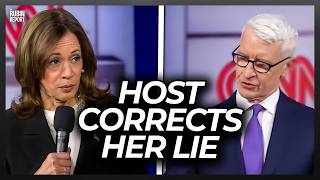 Watch Kamala Harris Get Angry as CNN Host Calmly Corrects Her Lie [upl. by Oecam]