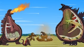 Rescue GODZILLA amp KONG From GIANT PYTHON The Battle Against Digestive System  FUNNY CARTOON [upl. by Ireva218]