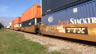 CSX intermodal 70 mph at Hilliard Florida [upl. by Annairdna]