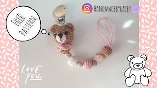 How To Make Pacifier Clip  TUTORIAL  Emzik Zinciri [upl. by Teillo47]