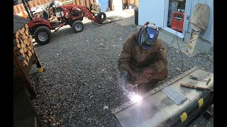 Adding Hard Facing Rechar Stick Rods 2024 Weld With My Buzz Box For FEL Bucket Mahindra eMax 20S HST [upl. by Albert]