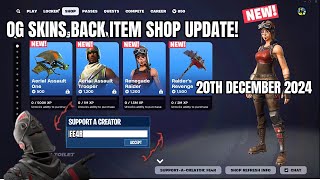 quotOG Skins Are Back Fortnite Item Shop Update  20th December 2024 CH6 S1 [upl. by Mharg]