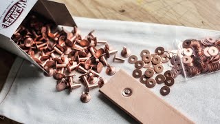 How to Set Copper Rivets By Hand [upl. by Frohman637]