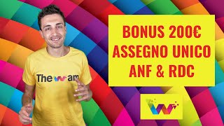 BONUS 200 EURO RDC ESCLUSI ANF e beffa INPS ASSEGNO UNICO [upl. by Phox]