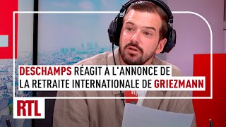 Didier Deschamps réagit à lannonce de la retraite internationale dAntoine Griezmann [upl. by Waldo]