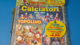 Starter Pack Calciatori 202324 Panini con Topolino e Limited Edition Gol Machine Lautaro Martinez [upl. by Aridan]