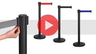 Retractable Belt Stanchion  Product Feature Demonstration [upl. by Sully449]