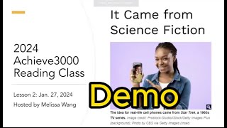 Melissas Achieve3000 Reading amp Writing Class Demo Session [upl. by Oijimer]