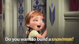 Do You Want To Build A Snowman  Frozen Lyric Video  DISNEY SINGALONGS [upl. by Jillane]