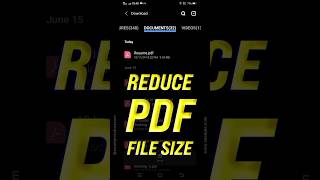 How to Compress  Reduce PDF File Size on Mobile 2024 compresspdf editpdf howtoeditpdf [upl. by Aderb]