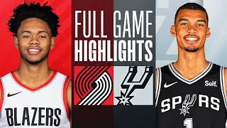 TRAIL BLAZERS at SPURS  FULL GAME HIGHLIGHTS  January 26 2024 [upl. by Judah]