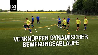 FußballLaufschule Übung zur Verknüpfung verschiedener Laufelemente [upl. by Itirp]