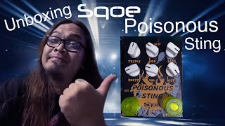 Unboxing and short demo SQOE Poisonous Sting Guitar effects [upl. by Rehtse]