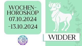 ♈ Wochenhoroskop  Widder  0710131024  KW 412024 [upl. by Alfi353]