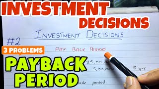 2 Payback Period  Investment Decision  Financial Management  BCOM  BBA  CMA [upl. by Ahsenyt]