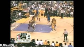 2004 NBA Finals  Detroit vs Los Angeles  Game 2 Best Plays [upl. by Esyahc]