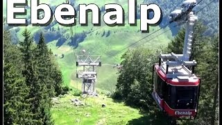 Wasserauen Ebenalp Cablecar Ride in Switzerland Kanton Appenzell Innerrhoden Schweiz [upl. by Birecree600]