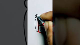 Alphabet drawing easy 🔥😍 shorts youtubeshorts artistucshash trending drawing art [upl. by Einned992]