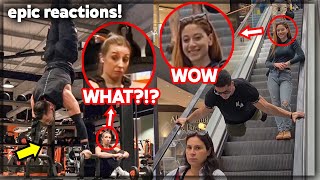 How Women React to Calisthenics epic reactions [upl. by Eidnil]