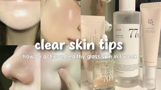 How to achieve ✨️clear skin✨️ without any skincare products  glass skin tips [upl. by Arze]