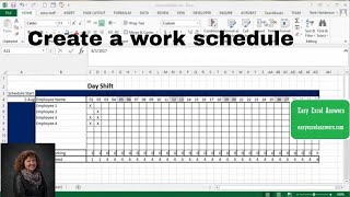 How to create a work schedule in Excel [upl. by Notkcorb]