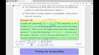 Lecture 58  Irreducible Polynomial [upl. by Uta]