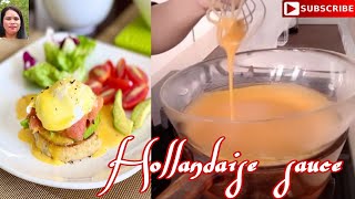 HOW TO MAKE HOLLANDAISE RECIPE  EGG SAUSE [upl. by Arratahs]