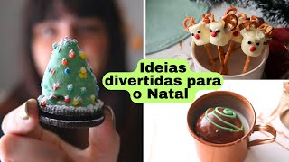 RECEITAS FÁCEIS DE NATAL PARA DECORAR A MESA DA CEIA  DIY NATAL  DECORAÇÃO  SOBREMESAS DE NATAL [upl. by Alegnaed]