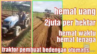 Inovasi Pertanian  Traktor pembuat bedengan otomatis seperti mesin pertanian jepang [upl. by Yltsew]