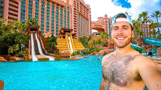 The Best Water Park In The World Atlantis Aquaventure  The Bahamas INSANELY Immersive Water Park [upl. by Kanya]