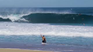 Best Waves at Pipeline North Shore Oahu Hawaii on March 31st 2019 [upl. by Lenox]