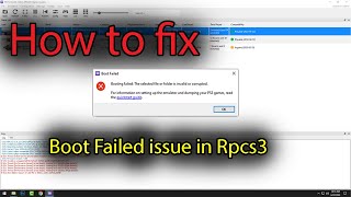 How to fix Boot Failed problem in RPCS3 [upl. by Akir805]