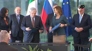 Eighth session of Coordinating Committee of Ministers of Slovenia and Italy [upl. by Yelhak]