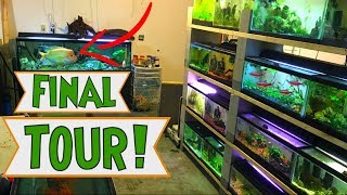 FINAL Fish Tank Room Tour  GARAGE FISH ROOM REVEALED [upl. by Messing287]