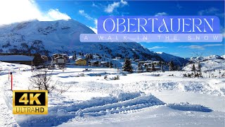 Obertauern  Snow walk in an Austrian ski resort [upl. by Tonl775]