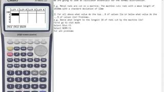 IB Mathematical Studies Normal Distribution Casio 9750gii [upl. by Peale]