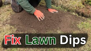 How To Fix Lawn Dips While Fixing Your Tired Lawn [upl. by Lytsirhc]