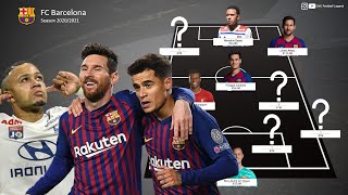 FC BARCELONA POTENTIAL LINEUP NEXT SEASON 20202021  ft MESSI COUTINHO DEPAY WIJNALDUM [upl. by Nagiem]