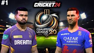 Champions League T20  KKR vs RCB 1st Match  Cricket 24  RtxVivek [upl. by Fausta]