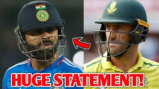 Faf Du Plessis Huge Statement On Virat Kohli Faf Du Plessis About Virat Kohli Virat Kohli News [upl. by Oneida695]