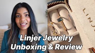 LINJER Jewllery unboxing and review  Thoughts on Blue Topaz ring and gold vermeil [upl. by Blanka]