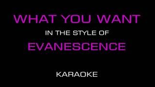 What You Want  Evanescence KaraokeInstrumental [upl. by Laehcor488]