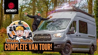 The Ultimate Custom MTB Adventure Van  Ford Transit Camper [upl. by Yttiy]